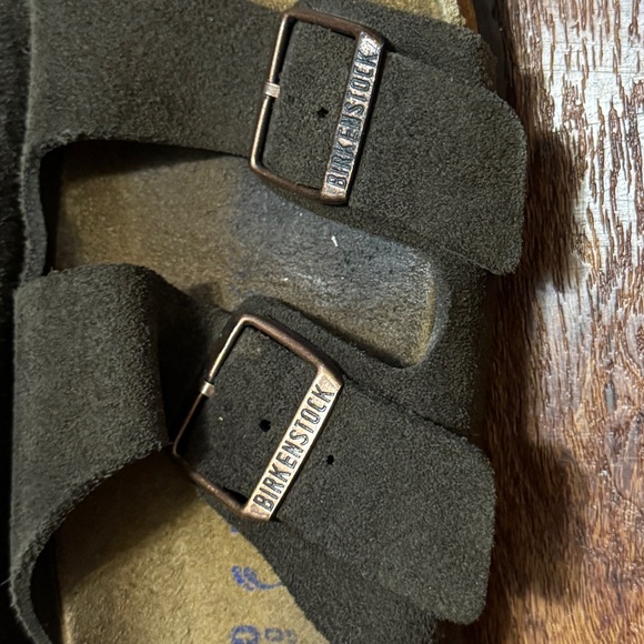 Birkenstock Arizona Soft Footbed Leather Sandals Mocha Suede Brown Size 40 - Picture 4 of 8